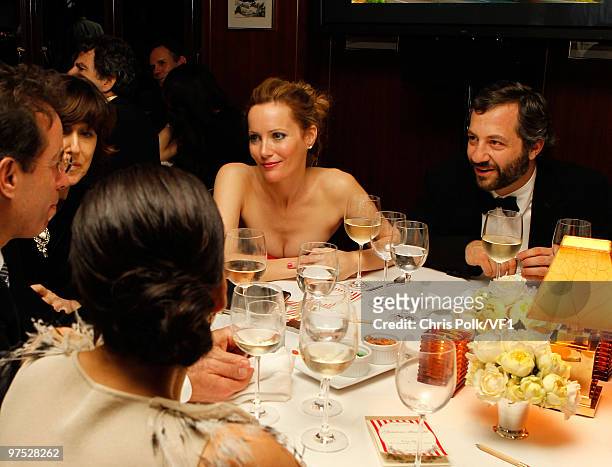 Actress Leslie Mann and director Judd Apatow attend the 2010 Vanity Fair Oscar Party hosted by Graydon Carter at the Sunset Tower Hotel on March 7,...