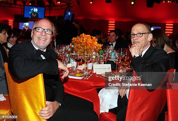 Photographer Greg Gorman and Director John Waters attend the 18th Annual Elton John AIDS Foundation Oscar Party at Pacific Design Center on March 7,...
