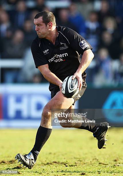 Carl Hayman of Newcastle Falcons in action during the Guinness Premiership match between Newcastle Falcons v Bath at Kingston Park on March 7, 2010...