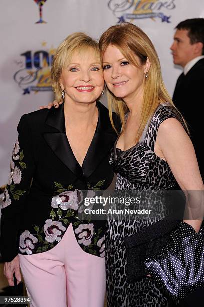 Florence Henderson and her daughter attend The 20th Annual Night Of 100 Stars Awards Gala at Beverly Hills Hotel on March 7, 2010 in Beverly Hills,...