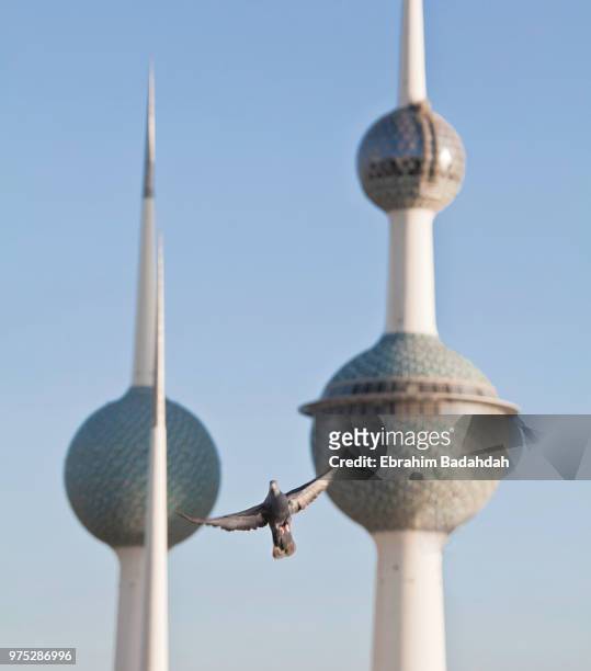liberty - kuwait towers stock pictures, royalty-free photos & images