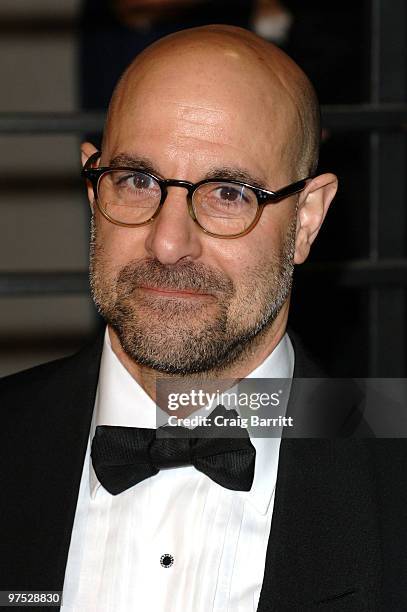 Actor Stanley Tucci arrives at the 2010 Vanity Fair Oscar Party hosted by Graydon Carter held at Sunset Tower on March 7, 2010 in West Hollywood,...