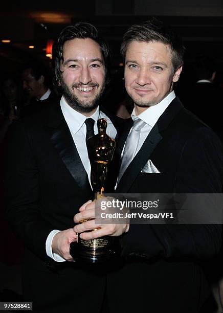 Producer Greg Shapiro and actor Jeremy Renner attend the 2010 Vanity Fair Oscar Party hosted by Graydon Carter at the Sunset Tower Hotel on March 7,...