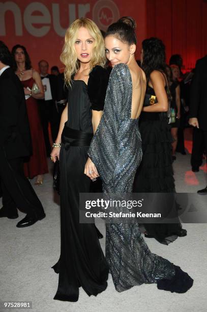 Rachel Zoe and Nicole Richie attend the 18th Annual Elton John AIDS Foundation Oscar Party at Pacific Design Center on March 7, 2010 in West...