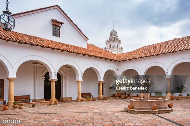 house of freedom in sucre bolivia - sucre stock pictures, royalty-free photos & images