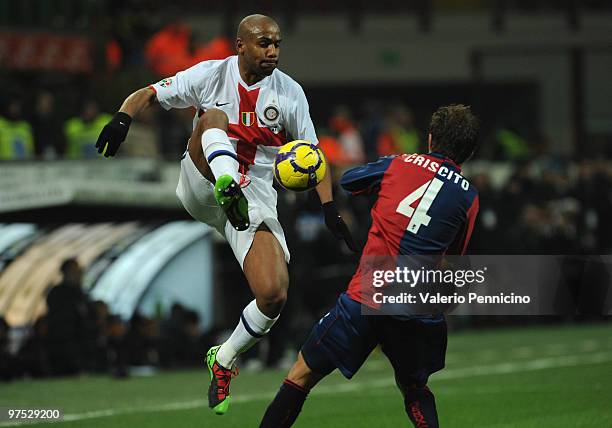 Douglas Santos Maicon of FC Internazionale Milano in action during the Serie A match between FC Internazionale Milano and Genoa CFC at Stadio...