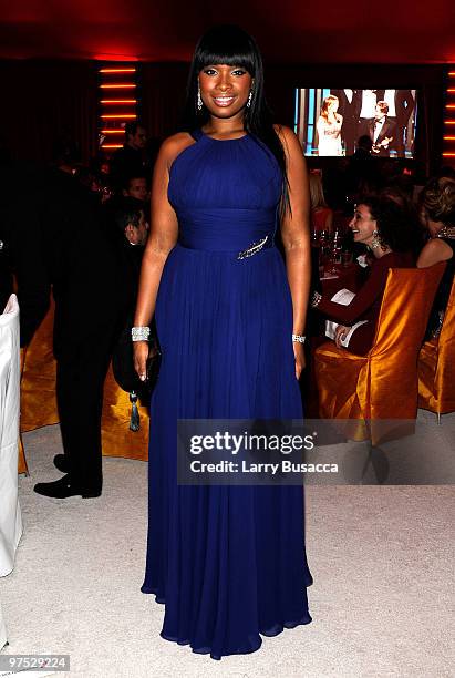 Singer Jennifer Hudson attends the 18th Annual Elton John AIDS Foundation Academy Award Party at Pacific Design Center on March 7, 2010 in West...