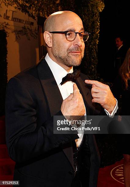 Stanley Tucci attends the 2010 Vanity Fair Oscar Party hosted by Graydon Carter at the Sunset Tower Hotel on March 7, 2010 in West Hollywood,...