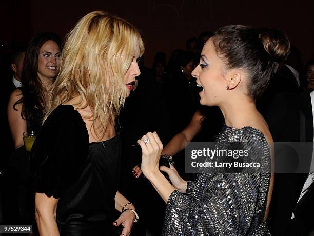 Rachel Zoe and Nicole Richie attend the 18th Annual Elton John AIDS Foundation Academy Award Party at Pacific Design Center on March 7, 2010 in West...