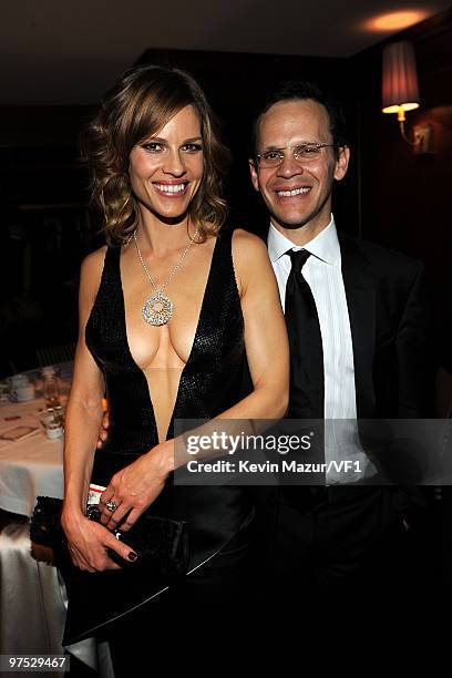 Actress Hilary Swank and agent John Campisi attend the 2010 Vanity Fair Oscar Party hosted by Graydon Carter at the Sunset Tower Hotel on March 7,...