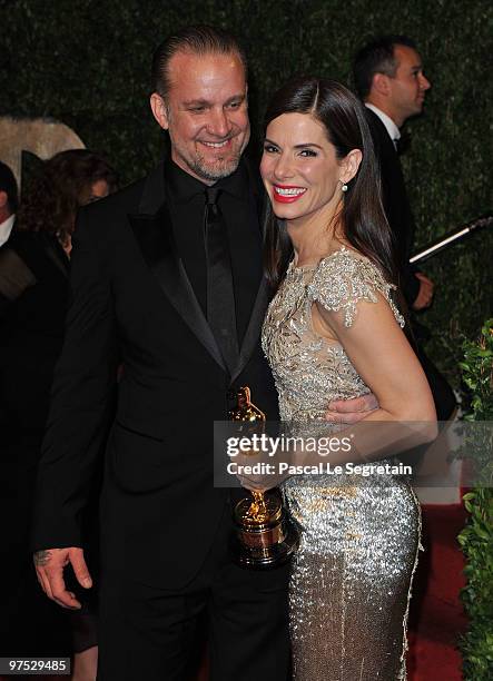 Actor Jesse James and Actress Sandra Bullock arrive at the 2010 Vanity Fair Oscar Party hosted by Graydon Carter held at Sunset Tower on March 7,...