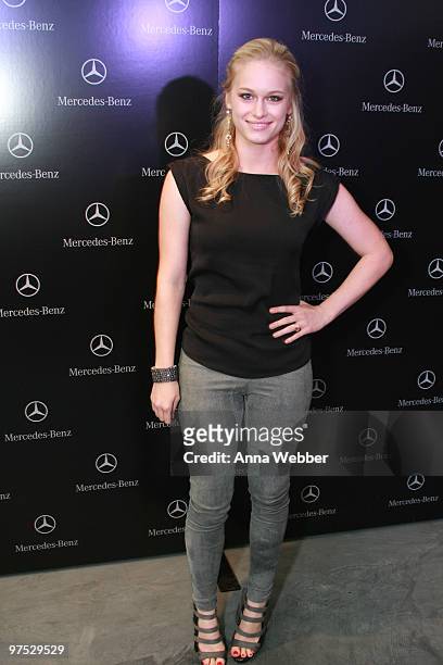 Actress Levin Rambin arrives at Soho House on March 7, 2010 in West Hollywood, California.