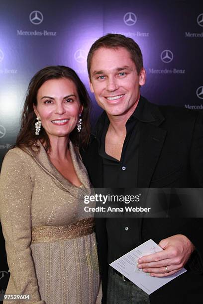 Tricia Cardozo and Marcus Buckingham arrive at Soho House on March 7, 2010 in West Hollywood, California.