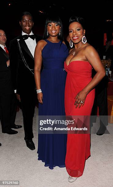 Alexander, Jennifer Hudson and Sheryl Lee Ralph attend the Elton John AIDS Foundation Oscar Viewing Party at the Pacific Design Center on March 7,...