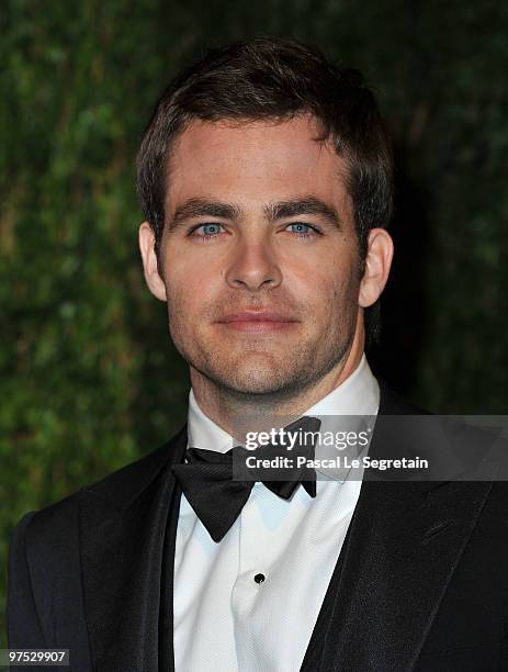 Actor Chris Pine arrives at the 2010 Vanity Fair Oscar Party hosted by Graydon Carter held at Sunset Tower on March 7, 2010 in West Hollywood,...