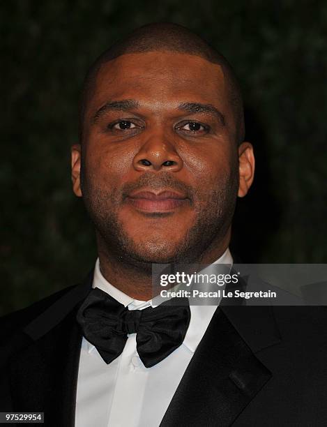 Actor Tyler Perry arrives at the 2010 Vanity Fair Oscar Party hosted by Graydon Carter held at Sunset Tower on March 7, 2010 in West Hollywood,...