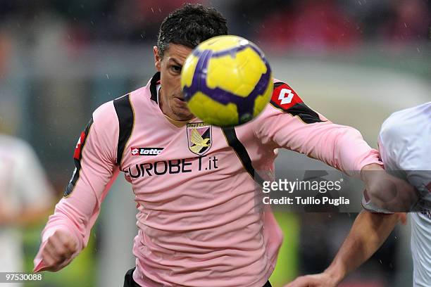 Igor Budan of Palermo in action during the Serie A match between US Citta di Palermo and AS Livorno Calcio at Stadio Renzo Barbera on March 7, 2010...