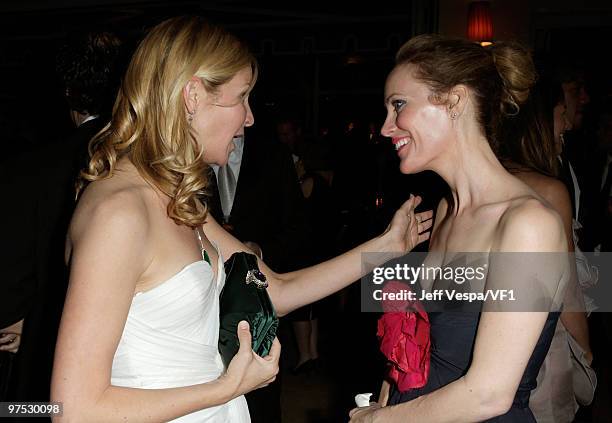 Actresses Jennifer Westfeldt and Leslie Mann attend the 2010 Vanity Fair Oscar Party hosted by Graydon Carter at the Sunset Tower Hotel on March 7,...