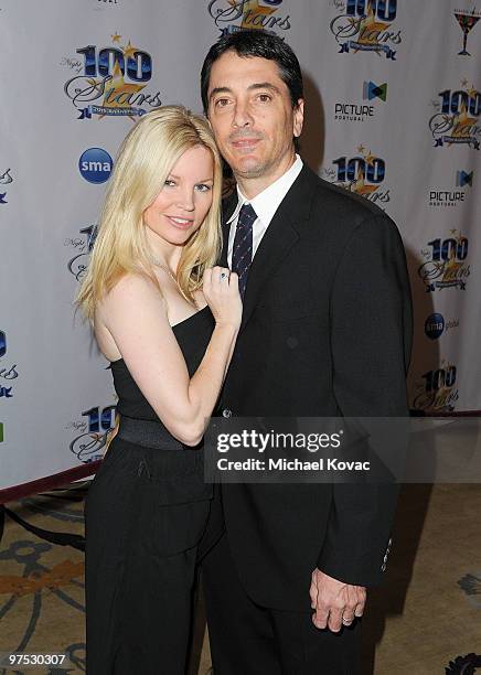 Actor Scott Baio and wife Renee Sloan arrive at the 20th Annual Night of 100 Stars Awards Gala at Beverly Hills Hotel on March 7, 2010 in Beverly...