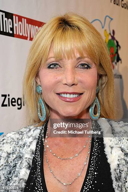 Actress Pamela Bach Hasselhoff arrives at the 11th Annual Children Uniting Nations Oscar Celebration, held at the Beverly Hilton Hotel on March 7,...