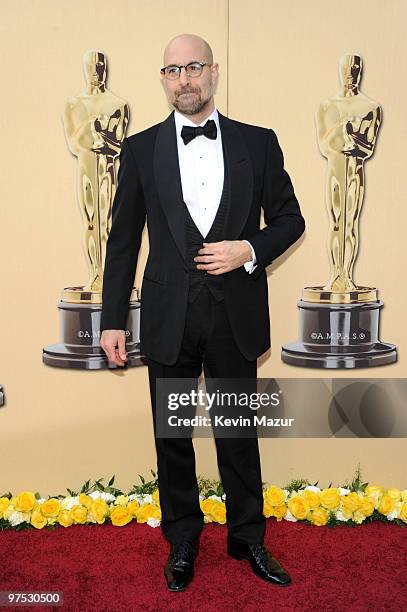 Actor Stanley Tucci arrives at the 82nd Annual Academy Awards at the Kodak Theatre on March 7, 2010 in Hollywood, California.