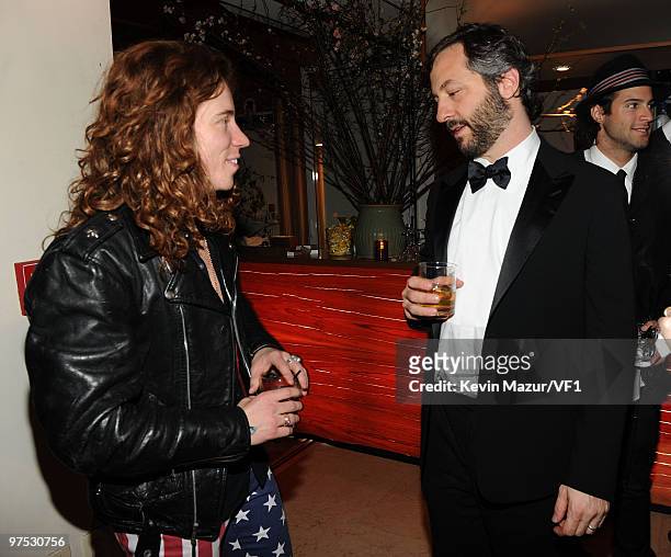 Olympic Gold Medalist Shaun White and director Judd Apatow attend the 2010 Vanity Fair Oscar Party hosted by Graydon Carter at the Sunset Tower Hotel...