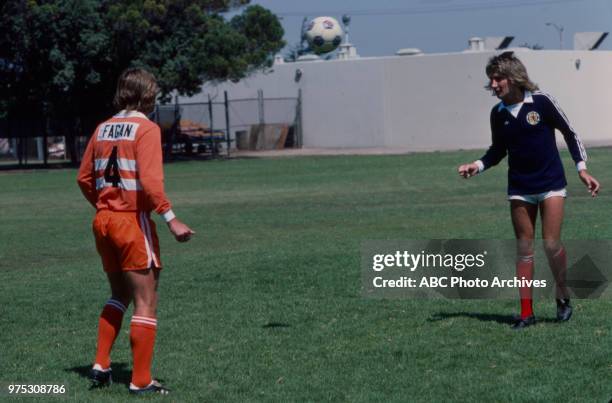 Bernie Fagan of the Los Angeles Aztecs soccer / football team, Rod Stewart appearing on Disney General Entertainment Content via Getty Images's 'Cos'.