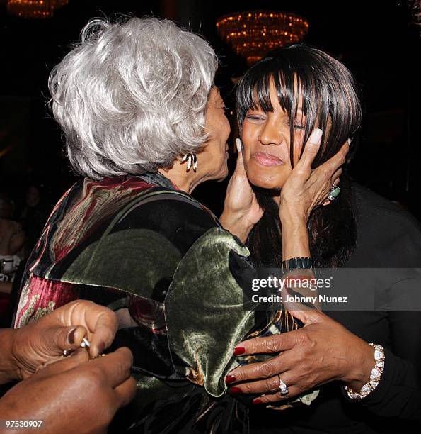 Nichelle Nichols and Bebe Jackson attend 11th Annual Uniting Nations Awards viewing and dinner after party at the Beverly Hilton hotel on March 7,...
