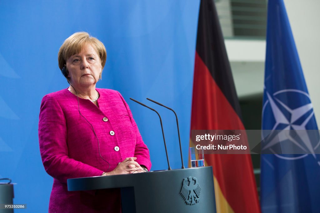Angela Merkel Meets NATO Secretary General Stoltenberg