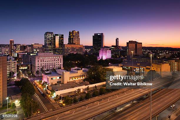 dusk over birmingham - birmingham skyline stock pictures, royalty-free photos & images