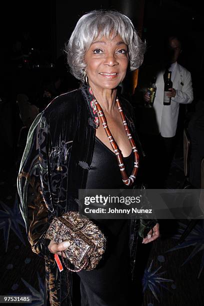 Nichelle Nichols attends 11th Annual Uniting Nations Awards viewing and dinner after party at the Beverly Hilton hotel on March 7, 2010 in Beverly...