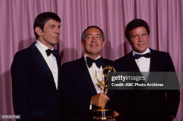 Leonard Nimoy, Marvin Chomsky, William Shatner appearing at the 34th Primetime Emmy Awards, Pasadena Civic Auditorium, Pasadena, CA, September 19,...