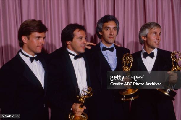 David E Kelley, Steven Bochco, Gregory Hoblit appearing at the 34th Primetime Emmy Awards, Pasadena Civic Auditorium, Pasadena, CA, September 19,...