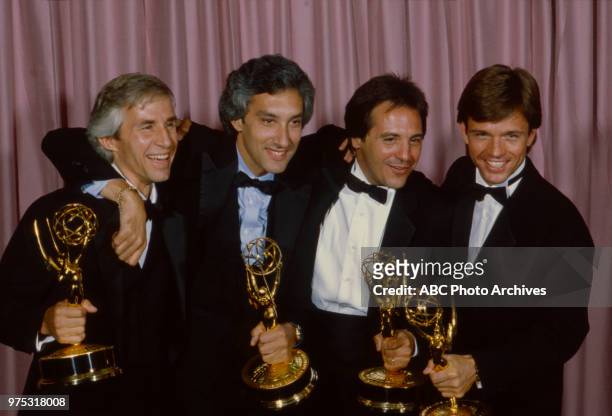 Gregory Hoblit, Steven Bochco, David E Kelley appearing at the 34th Primetime Emmy Awards, Pasadena Civic Auditorium, Pasadena, CA, September 19,...