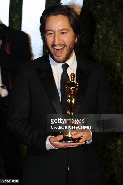 Mark Boal, Academy Award winner for Best Original Screenplay for "The Hurt Locker", arrives at the Vanity Fair Dinner And After Party celebrating the...