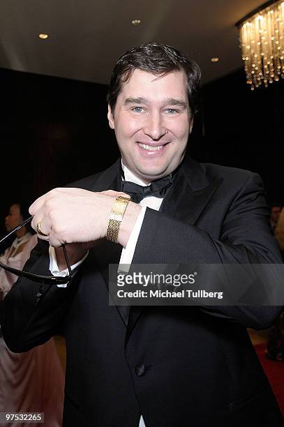 Poker champion Phil Hellmuth arrives at the 11th Annual Children Uniting Nations Oscar Celebration, held at the Beverly Hilton Hotel on March 7, 2010...
