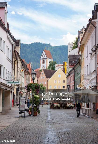 outdoor dining in fussen, germany - diessen am ammersee stock pictures, royalty-free photos & images
