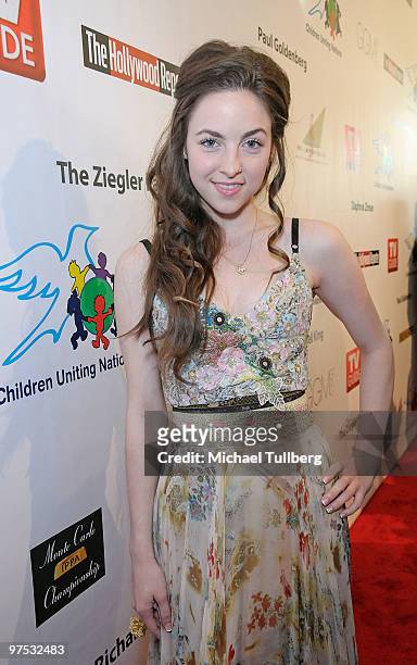 Actress Brittany Curren arrives at the 11th Annual Children Uniting Nations Oscar Celebration, held at the Beverly Hilton Hotel on March 7, 2010 in...