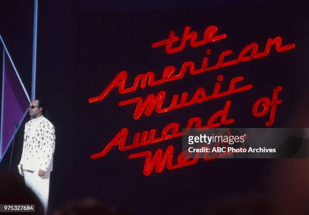 Los Angeles, CA Stevie Wonder presenting on the 17th Annual American Music Awards, Shrine Auditorium, January 22, 1990.