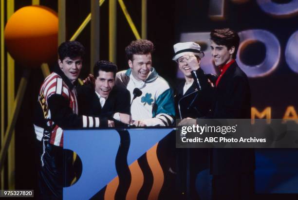 Los Angeles, CA Jordan Knight, Danny Wood, Donnie Wahlberg, Joey McIntyre, Jonathan Knight, New Kids On The Block receiving award on the 17th Annual...