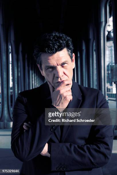 French artist Marc Lavoine is photographed for Le Parisien Magazine, on April 2018 in Paris, France.