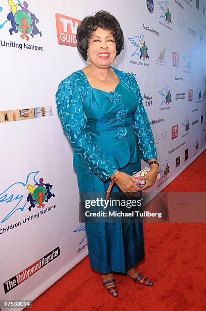 Congresswoman Diane Watson arrives at the 11th Annual Children Uniting Nations Oscar Celebration, held at the Beverly Hilton Hotel on March 7, 2010...