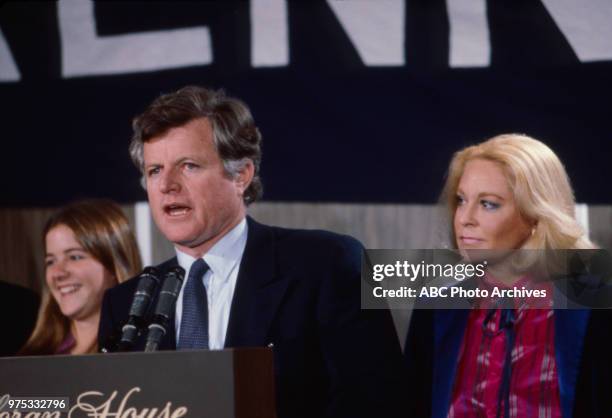 Ted Kennedy, Joan Bennett Kennedy and family appearing in New York State Primary.