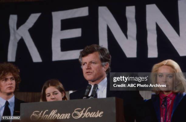 Ted Kennedy, Joan Bennett Kennedy and family appearing in New York State Primary.