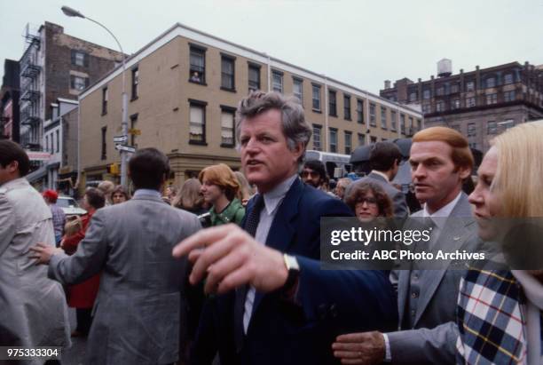 Ted Kennedy, Joan Bennett Kennedy appearing in New York State Primary.