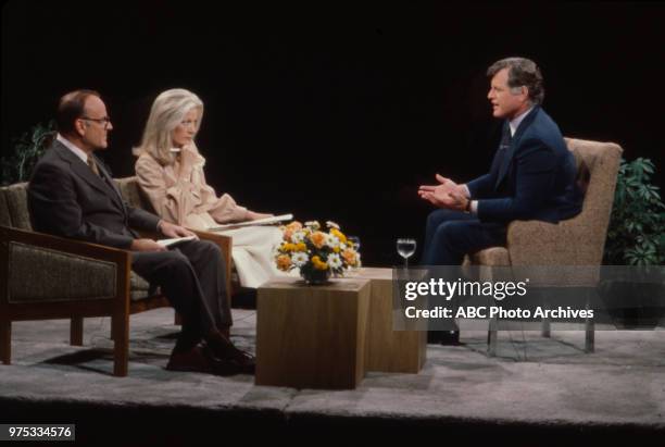 Bob Clark, Catherine Mackin, Ted Kennedy appearing on Disney General Entertainment Content via Getty Images's 'Issues and Answers'.