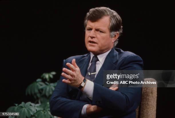Ted Kennedy appearing on Walt Disney Television via Getty Images's 'Issues and Answers'.