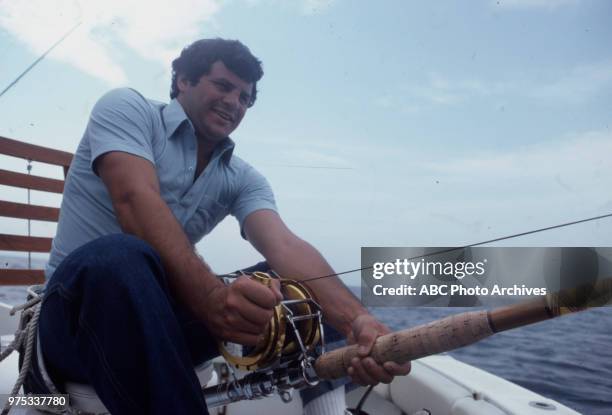 Mike Eruzione fishing on Walt Disney Television via Getty Images's 'American Sportsman'.