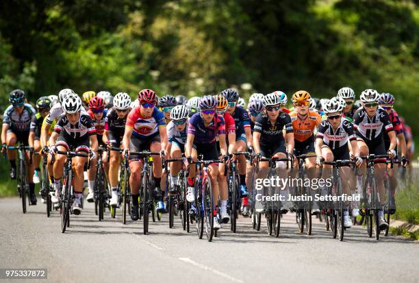 Floortje Mackaij of The Netherlands and Team Sunweb / Katarzyna Niewiadoma of Poland and Team Canyon SRAM Racing / Lisa Brennauer of Germany and Team...