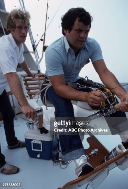 Mike Eruzione fishing on Walt Disney Television via Getty Images's 'American Sportsman'.